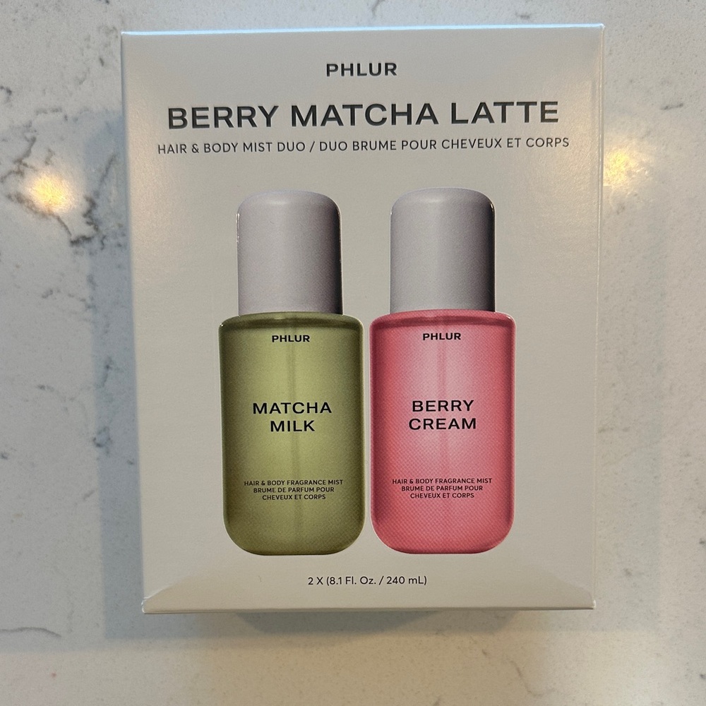 Phlur Berry Matcha Latte Hair & Body Mist Duo